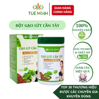 Bột Gạo Lứt Cần Tây Giảm Cân Chính Hãng Tuệ Minh Organic, Tách Béo Tốt Cho Sức Khỏe, Detox Giảm Cân Hiệu Quả (Hộp 500Gr)