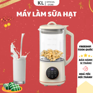 Máy làm sữa hạt KHANHLY 1200 ml cối thủy tinh chịu nhiệt 6 chế độ nấu đa năng bảo hành 12 tháng