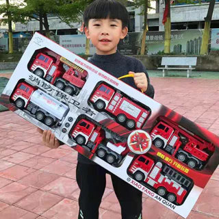 Set 6 Mô Hình Xe Cứu Hoả (Lớn) Hộp 77cm. Bộ 6 Xe Đồ Chơi Size To Cho Bé, Xe Ô Tô Cho Bé, Xe Công Trình, Cứu Hoả