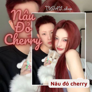 Thuốc Nhuộm Tóc Màu NÂU ĐỎ CHERRY Nam Nữ Không Tẩy | Tudayhair, Tudayhairs