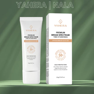 Kem chống nắng phổ rộng nâng tone 5 màng lọc YAHERA Premium Sun Cream Broad Spectrum SPF50+ PA++++ 50g NALA COSMETICS