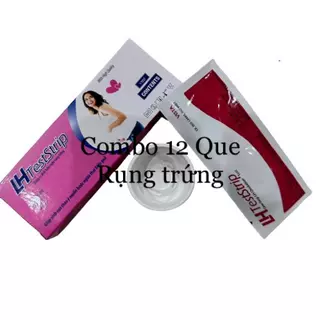 (CHE TÊN SP) Combo 12 que canh thử rụng trứng LH test Strip tại nhà cho chị em phụ nữ