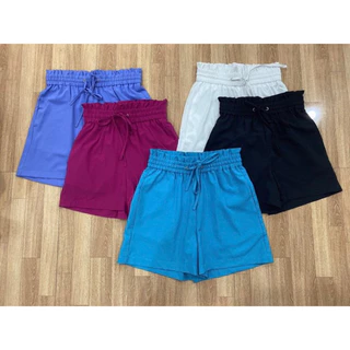 Quần short nữ lưng thun, trơn màu, hàng dư Size XS S M