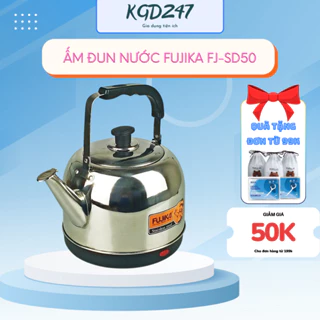 Ấm siêu tốc inox 5L FUJIKA-FJ-SD50 tự ngắt khi nước sôi, bật đun nước lại khi nước nguội - Bảo hàng 12 tháng