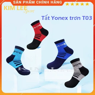 Tất cầu lông dài trơn - T03 - Tất Yonex loại 1 Chống mùi , mềm mại , thấm hút mồ hôi 100% cotton