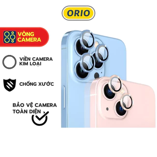 Kính cường lực iphone bảo vệ camera kim loại 14/14plus/14pro/14promax - Orio [P-A]