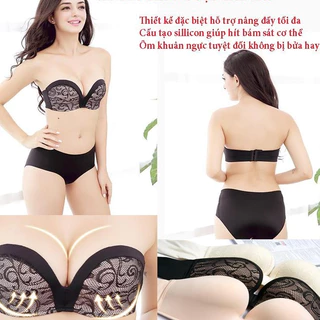 [xả kho] Áo lót không dây chống tụt màu đen sz 36