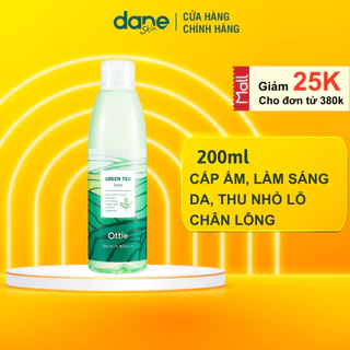 Nước cân bằng da trà xanh Ottie Green Tea 200ml - Toner trà xanh - cấp ẩm, làm sáng da và hỗ trợ thu nhỏ lỗ chân lông