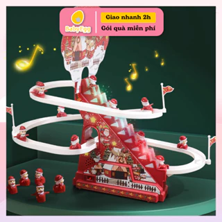 Ông già noel heo peppa pig vịt leo cầu thang trượt đồ chơi quà tặng noel giáng sinh cho bé trai gái 6tháng 1 2 tuổi