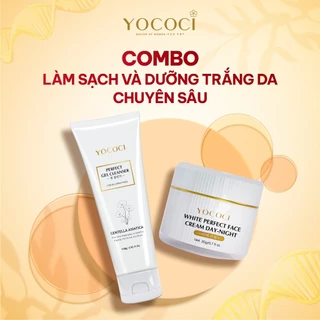 Bộ đôi dưỡng trắng, làm sạch da, giảm mụn, mờ thâm Yococi gồm Kem Face 20g và Sữa Rửa Mặt 100g