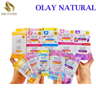 Kem dưỡng da OLAY Natural White Aura chống nắng mờ thâm nám tàn nhang cấp ẩm đều màu da thái lan (hộp 6 gói)