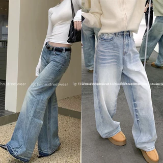 (SẴN) TKLIHN Quần JEANS nữ Ống rộng ULZZANG hot Trend 2024 Quần jean nữ ống loe HOT FASHIONITA