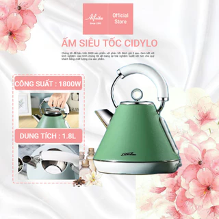 Ấm Siêu Tốc  Cidylo cao cấp phong cách retro dung tích 1.8L