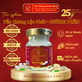 [25G YẾN TƯƠI] Yến Chưng Lộc Phát 70ml - Vị đường phèn - thơm ngon cao cấp