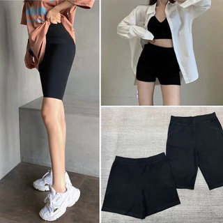 ( Combo 2 quần legging 1 ngắn + 1 ngố) Quần legging sooc chất cotton co dãn thấm hút mồ hôi-quần biker đùi lửng dáng ôm