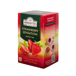 Trà đen hương Dâu Ahmad 40g - Ahmad Strawberry Sensation 40g/20bags (túi lọc có bao thiếc - 20 túi/hộp)