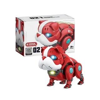 Chó robot số 021 Dog Mecha chó pull cảm biến âm thanh di chuyển nhãy theo nhạc bộ quà tặng bé trai bé gái