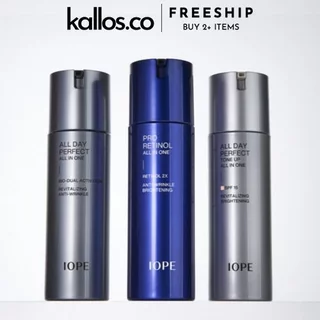 Bộ Dưỡng Da Nam IOPE Men All Pro Retinol, Perfect Tone Up All In One, Bio Essence, Anti Aging Emulsion - Kallos Vietnam