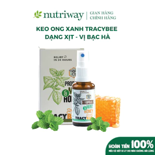 [Mã INBAU704 giảm 70K đơn 449K] Keo ong xanh Tracybee dạng xịt vị Bạc Hà 30ml [Tracybee x Nutriway]