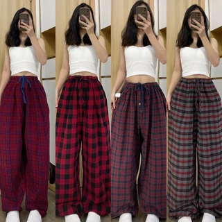 [LINK 2][CHỌN MẪU] QUẦN KẺ CARO MỸ / QUẦN KẺ ỐNG XUÔNG RỘNG / QUẦN FLANNEL 2HAND