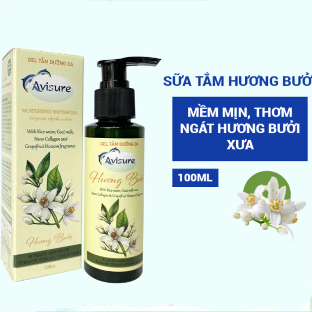 Sữa tắm hương bưởi xưa Avisure dịu nhẹ thơm mát cho mẹ sau sinh và mẹ Bầu - Chai 100ml