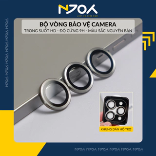 Bộ Vòng Cường Lực Bảo Vệ Camera Titan Chống Trầy Xước Cho Điện Thoại iPhone 15 Pro Max 14 Pro Max 13 Pro Max 12 Njoyshop