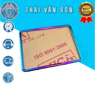 Bộ ốp biển số Titan 7 màu / Vàng / Inox (khung biển / bảng số 7 màu)