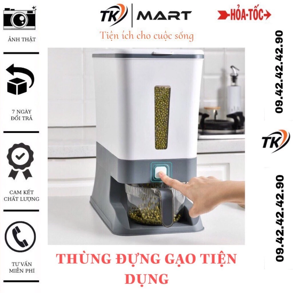 Thùng đựng gạo, đựng hạt đa năng, tiện dụng