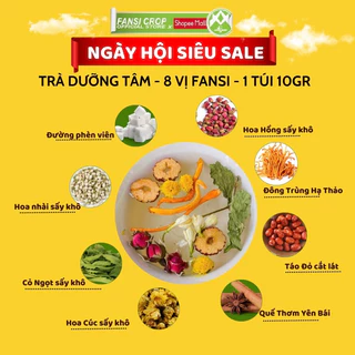 Trà thảo mộc dưỡng tâm đông trùng hạ thảo, 8 vị - túi 10gr