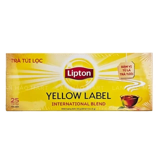 Trà đen túi lọc Lipton nhãn vàng hộp 50g (25 túi x 2g)