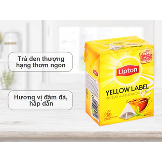 TRÀ LIPTON TÚI LỌC 25 GÓI - TRÀ TÚI LỌC LIPTON NHÃN VÀNG - TRÀ TÚI NHÚNG