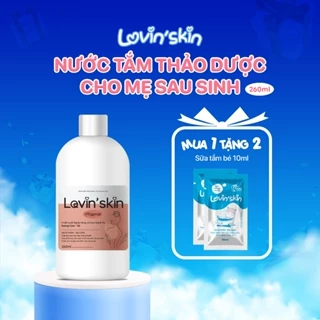 Nước Tắm Thảo Dược Cho Mẹ Bầu và Sau Sinh Lovin'Skin 260ml - Tặng 02 sữa tắm cho bé 10ml LKB