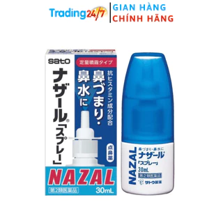 [Biên Hòa] Xịt xoang mũi , ngạt mũi Nazal Sato 30ml nội địa Nhật Bản