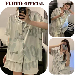 Bộ đồ nữ pijama bộ mặc nhà nữ chất lụa cao cấp siêu xinh FIJITO BN044