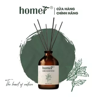 Tinh dầu thơm phòng khuếch tán dạng que gỗ thiên nhiên HOMER dung tích 100ml/250ml - Thơm suốt 600 giờ, khử mùi