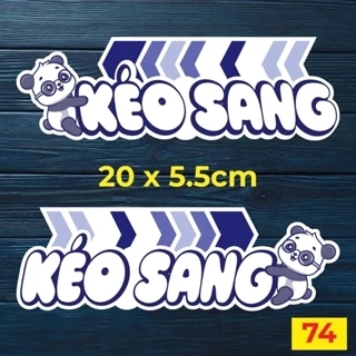 Miếng dán decal KÉO SANG trái phải sticker dán trang trí cửa kính - Mã 74