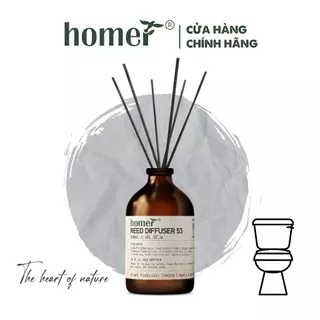 Tinh dầu thơm phòng ToiLet khuếch tán dạng que gỗ thiên nhiên HOMER dung tích 100ml/250ml - Thơm suốt 600 giờ, khử mùi