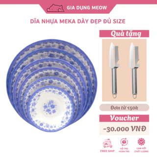 Dĩa nhựa meka dày đẹp dĩa sâu, cạn - Tô - chén - dĩa nhựa melamine