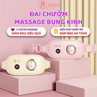 Đai chườm nóng sưởi ấm PUHA có chức năng massage giảm đau bụng kinh nguyệt quà tặng bạn gái