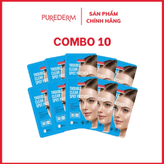 Combo 10 Miếng dán mụn Purederm che khuyết điểm 22 miếng (HSD: 11/10/2024)