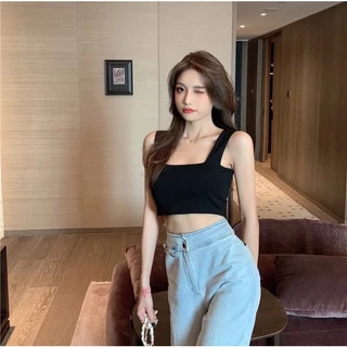 Áo Hai Dây Bản To Có Đệm Mút Nữ Cổ Vuông Croptop - 29feb.closet - A401