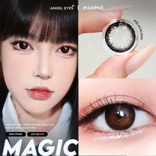 Magic Black-Lens giãn tròng màu đen tự nhiên có độ Angel Eyes - Độ cận 0-6 (có hỗ trợ cận lệch)