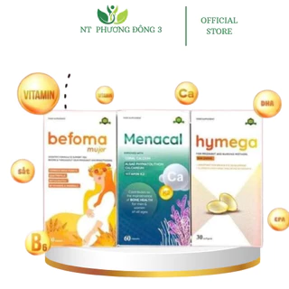 Canxi Menacal, bổ bầu Befoma, DHA Hymega Bộ vi chất thiết yếu cho phụ nữ mang thai và cho con bú