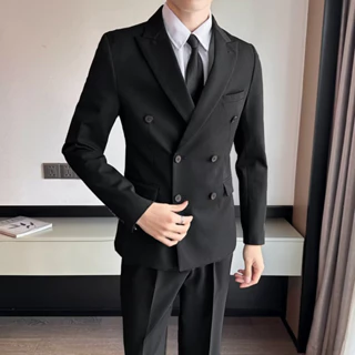 Áo Blazer Nam 6 Nút có Đệm Vai Thương Hiệu , 4 lớp chất lượng cao