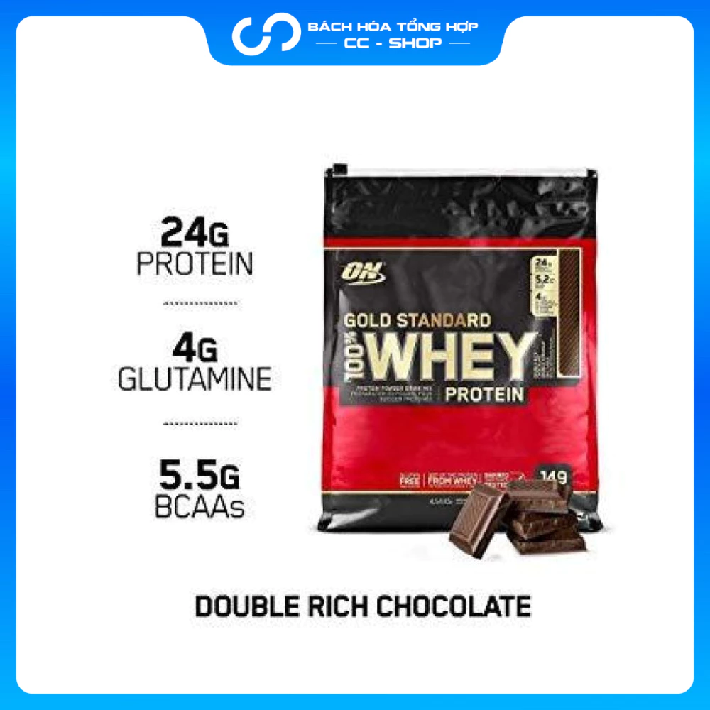 Bột Protein tăng cơ, tăng cơ thể hình Hương Socola Whey Optimum Nutrition Gold Chocolate (2.56kg) 10/2025 [100% USA]