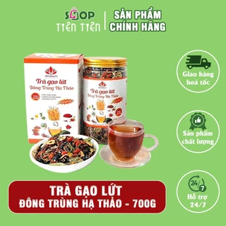 Trà Gạo lứt Đông Trùng Hạ Thảo Giúp Giải Độc Gan( Hộp 700g)