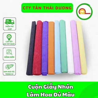 Cuộn Giấy Nhún Làm Hoa Đủ Màu - Giá Rẻ-khổ 50cm*2,5met