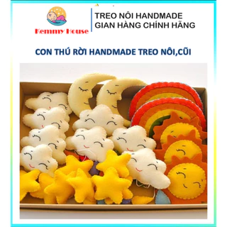 (MAY TAY THỦ CÔNG )🌸Thú rời handmade treo nôi cũi, kệ chữ A, xe đẩy cho bé 🎁 KÈM DÂY TREO