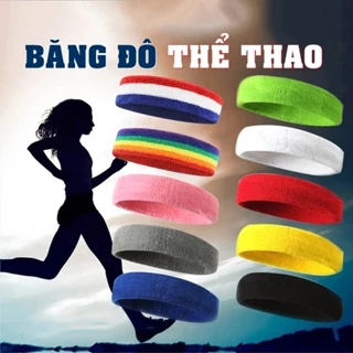 Headband Nam Nữ Băng Đô Thể Thao Băng Trán Thấm Chặn Mồ Hôi Dùng Cho Tập Gym, Chạy Bộ, Bóng Rổ, Tennis