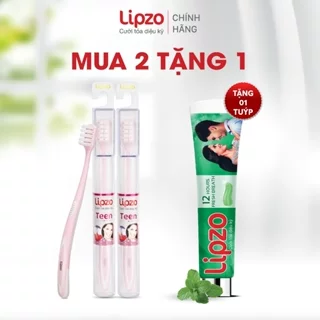 [Mua 2 Tặng 1] Mua 2 Cây Bàn Chải Đánh Răng Lipzo Cao Cấp Tặng 1 Kem Đánh Răng Lipzo 12 Giờ Rạng Ngời